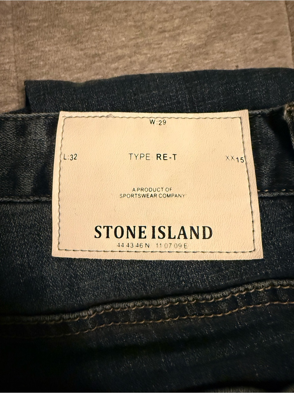 Stone Island Men’s Blue Slim Jeans with Compass Patch - Picture 2 of 6